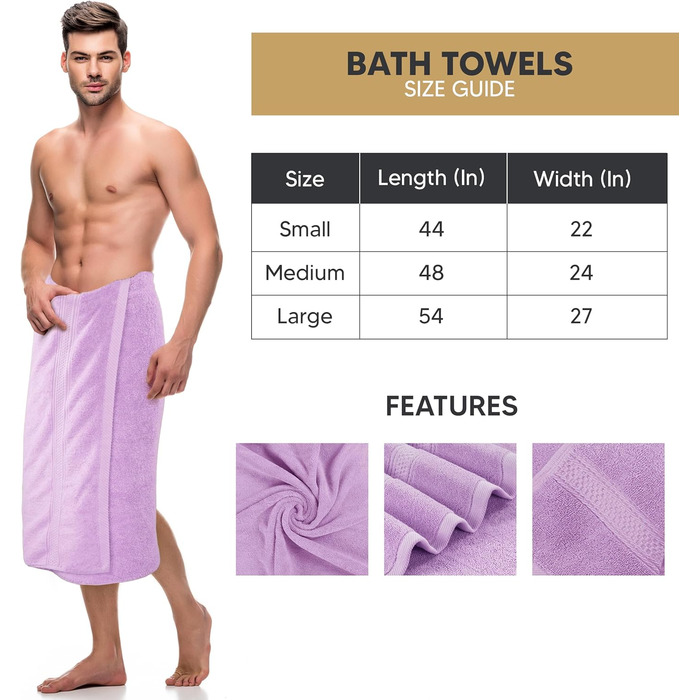 Рушники для ванної Utopia Towels, набір 4 шт, лаванда, 100% бавовна, 600 г/м², м'які та дуже вбираючі, швидко сохнуть, для щоденного використання