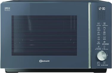 Мікрохвильова піч Bauknecht MF 259 SG 25 л, сріблясто-сіра, без тарілки, з грилем, конвекцією, пароваркою, Crisp Fry, спеціальні програми, автоматичне очищення