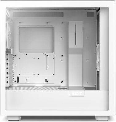 Корпус для ПК NZXT H7 Flow ATX Mid-Tower, білий, скляна та сітчаста панелі, USB-C, підтримка водяного охолодження, ігровий