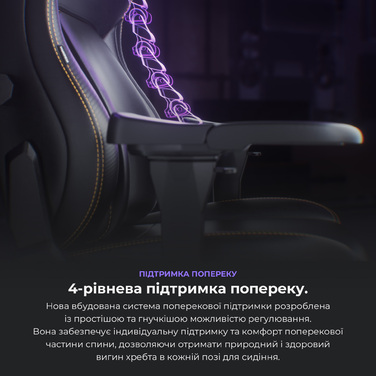 Крісло ігрове Anda Seat Kaiser 4 Black PVC Size XL