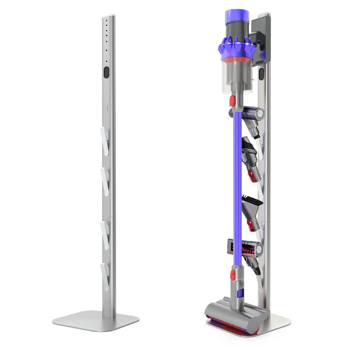 Стійка для пилососа Dyson Gen5 V15s/V15/V12/V11/V10/V8/V7/V6 – підставка для зберігання та організації, срібляста
