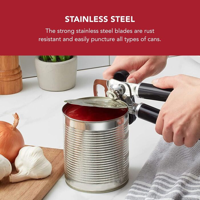 Відкривачка для консервів та пляшок KitchenAid Класична, 21 см, Чорна