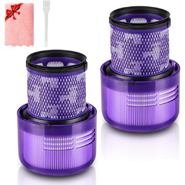 Фільтр morpilot для Dyson V11/V15/SV14/SV22, 2 шт., змінний, для пилососа Absolute/Animal/Extra/Pro/Detect/Torque Drive, миючий, з ручником і щіткою, заміна 970013-02