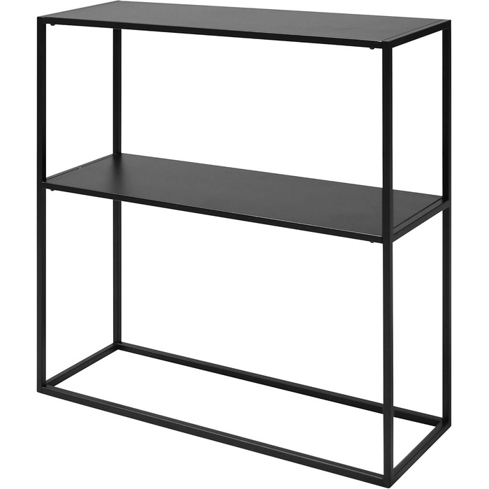 Консольний стіл AC Design Furniture Nino з металу, чорний, індустріальний стиль, з 1 полицею, для вітальні та передпокою, 79,5x80,5x26 см