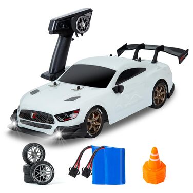 Радіокерований автомобіль 1:14 Drift Car 4WD GT RC для дрифту, пропорційний газ, білий