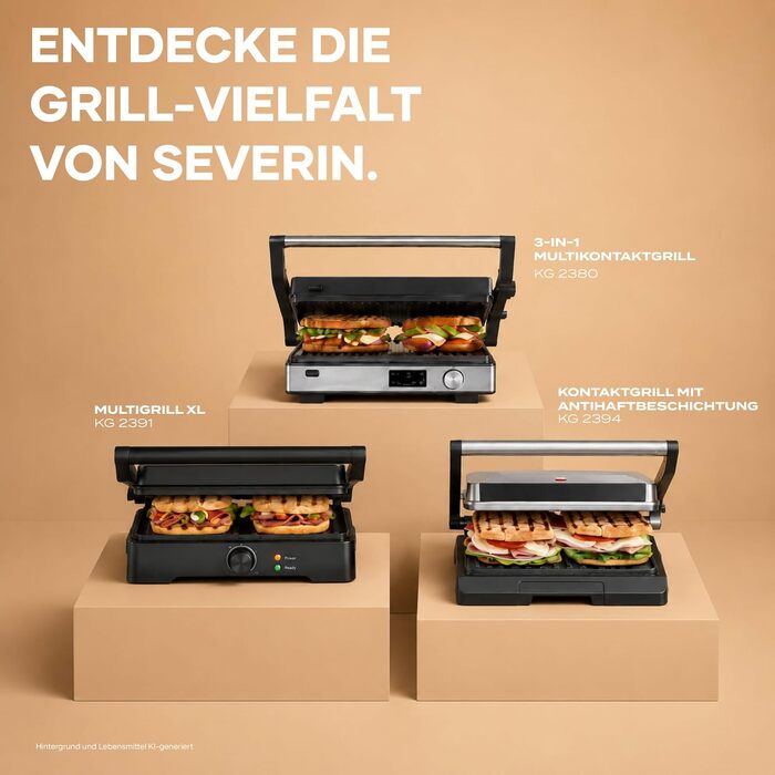Контактний електрогриль 3-в-1 Severin Flex Multigrill XL, 2000W