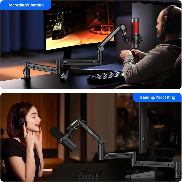Мікрофонний стійкий тримач Aokeo AK-58i для HyperX, Elgato, Shure, Blue Yeti - кріплення для студійного запису