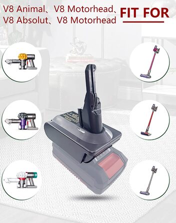 Адаптер акумулятора URUN EIN18V8 для Dyson V8, сумісний з акумуляторами Einhell 18V, для пилососів Dyson V8 Animal/Absolute (тільки адаптер)