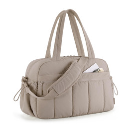 Спортивна сумка-даффл BAGSMART Puffer на 24л для подорожей та тренувань, жіноча сумка-вікенд (колір: верблюжий, розмір S)