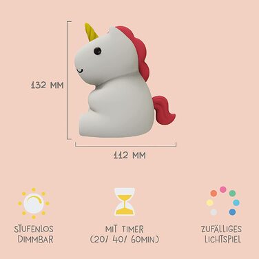Дитячий LED нічник MegaLight (Maggy Magic) — RGB підсвітка, регулювання яскравості, сенсорне керування та звукові ефекти, USB, сертифікована іграшка для дітей та немовлят