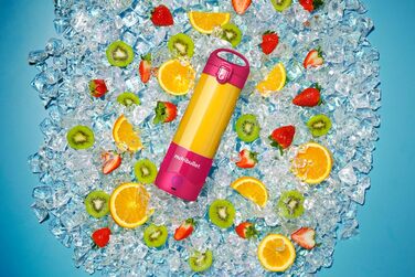 Портативний блендер nutribullet 475 мл, BPA-free Tritan, 4-лезова нержавіюча сталь, USB-C зарядка, міні-мультифункціональний міксер, магента