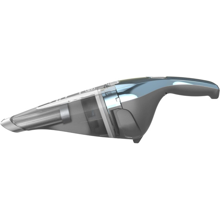 Пилосос ручний Black & Decker NVC220WBC-QW, 15.5 Вт, 385 мл, хром та синій