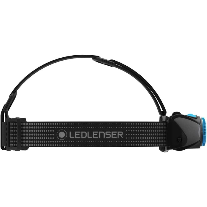 Налобний ліхтар Ledlenser MH7, LED, 600 люмен, акумуляторний, чорний/синій, фокусування, до 60 годин, червоне світло, робота від 2xAA, захист від випадкового вмикання, для туризму та спорту
