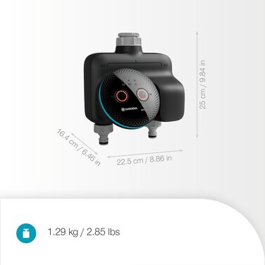 Gardena smart Water Control 19033-20: Система автоматичного поливу для саду з управлінням через смартфон, датчиком вологості та захистом від заморозків