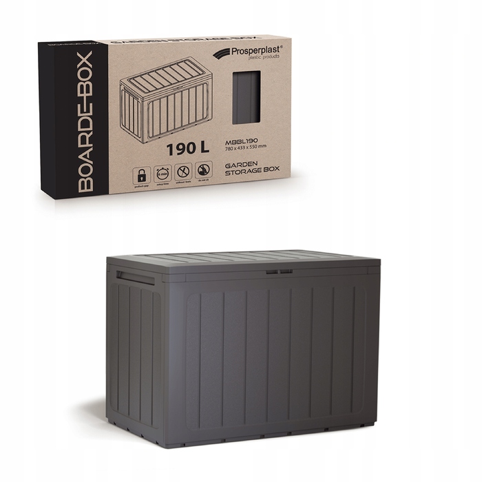 Садова скриня Prosperplast BoardeBox 190 л, коричнева