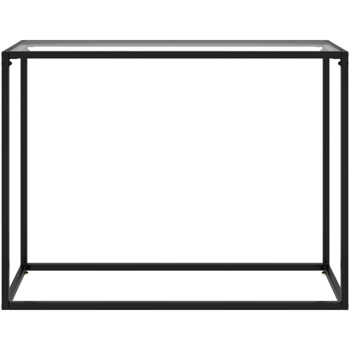 Консольний стіл vidaXL із загартованого скла, прозорий, 100x35x75 см, для коридору, вітальні чи спальні