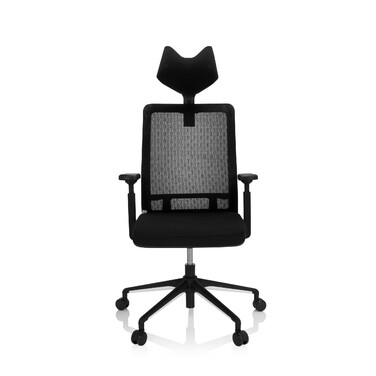 Офісне крісло / поворотне крісло SKATE MA сітка / тканина чорна hjh OFFICE
