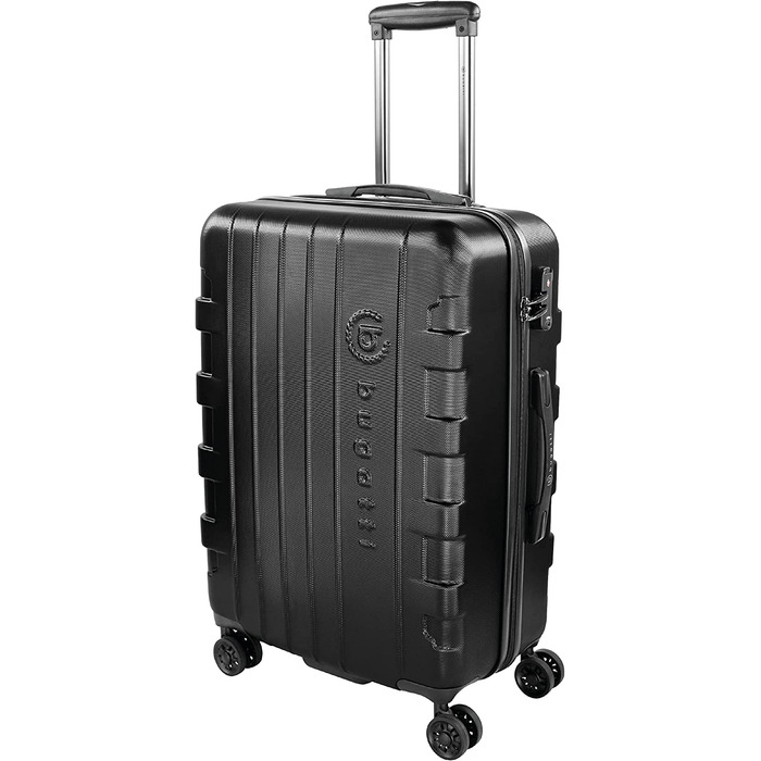 Валіза Bugatti Galatea жорсткий корпус 66x47x26,5 см 65 л, 4 колеса, TSA замок, чорна