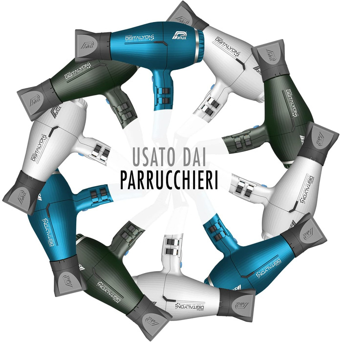 Фен Parlux Digitalyon синій, цифровий, професійний