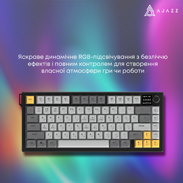 Бездротова мембранна клавіатура Ajazz AF82 (AF82-BW)