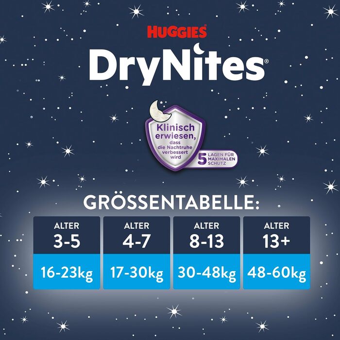 Нічні підгузки-труси Huggies DryNites для дівчаток 8-13 років, 52 шт, Pyjama Pants