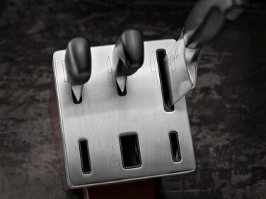 Набір ножів ZWILLING Vier Sterne з самозаточувальним блоком, 7 предметів, нержавіюча сталь, коричневий, Made in Germany