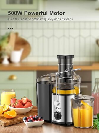 Центрифужний соковитискач QCen: нержавіюча сталь, BPA-free, 500W, для фруктів та овочів