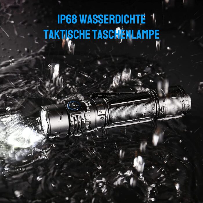 Ліхтарик TrustFire T21R LED 2600 люмен, акумулятор 5000мАг, 5 режимів, IPX8 водонепроникний, тактичний, для кемпінгу, туризму, надзвичайних ситуацій, коричневий