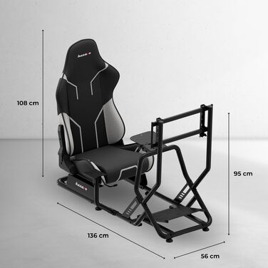 Сім-рейсинг кокпіт huzaro Speed 6.0 з кріпленням для монітора до 50