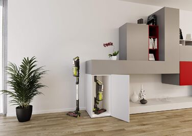 Акумуляторний пилосос Hoover з турбощіткою для шерсті тварин, змінні валики для універсальної та делікатної підлоги, до 30 хв роботи, без мішка, самостійне стояння, легкий і компактний [HF522NPW]