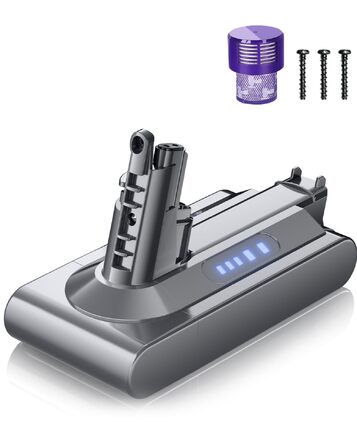 Акумулятор для пилососа Dyson V10 (Powtree) + фільтр та гвинти - 6.0Ah, сірий