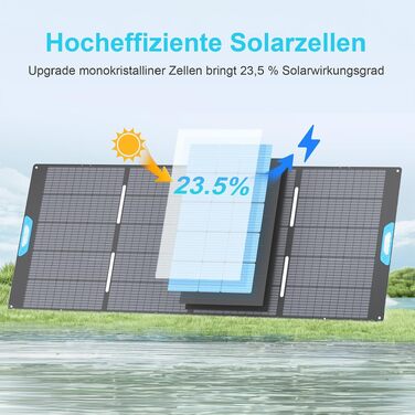 Складана монокристалічна сонячна панель 220W 26V, портативна сонячна зарядна станція (400W peak)