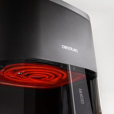Аерофритюрниця Cecotec Cecofry Fantastik Window 4000, 4 л, з вікном, 1400 Вт, сенсорне керування, 9 програм, чорна
