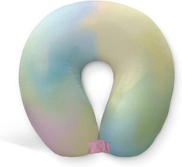 Подушка для подорожей I-TOTAL® м'яка на шию Rainbow Dream, ергономічна дорожня подушка з підтримкою шиї, яскрава веселка, для комфортного сну в дорозі