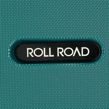 Чемодани Roll Road Flex з ABS-пластику, кодовий замок, 4 колеса, ручна поклажа (набір 2 шт., зелений)
