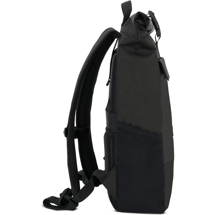 Рюкзак LARKSON Rolltop з відділенням для ноутбука, водостійкий, універсальний, чорний, для жінок і чоловіків, для університету, роботи, велосипеда, подорожей