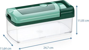 Genius Nicer Dicer Fusion Smart Julietti - Багатофункціональний набір для нарізки овочів та фруктів, 16 частин, зелений