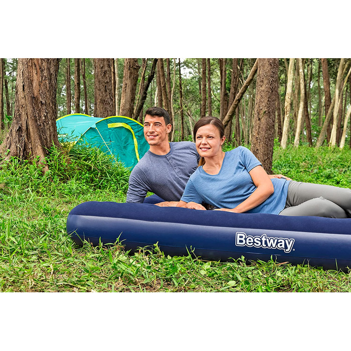 Надувний матрац Bestway King Single 203x183x22 см, сірий, для дому та відпочинку