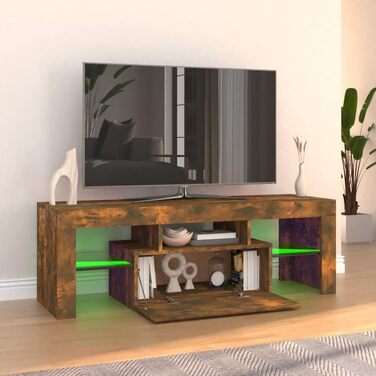 Bussandri Exclusive ТВ-тумба з LED підсвіткою, димчастий дуб, 120x35x40 см