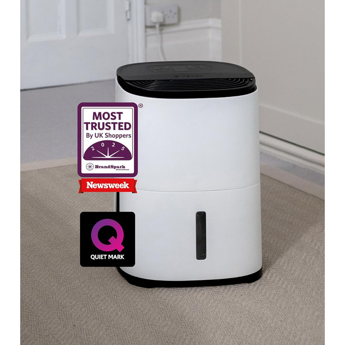 Meaco MeacoDry Arete® Two 25L: Повітряний осушувач та очищувач з HEPA-фільтром H13, Wi-Fi, інтелектуальні режими (вугільний фільтр, 5 років гарантії)