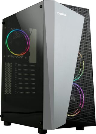 Корпус для ПК Zalman S4 Plus Mid Tower ATX, акрилова панель, 3x RGB 120мм вентилятори, чорний