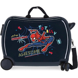 Дитяча валіза Marvel Spiderman, синя, 50x39x20 см, ABS, кодовий замок, 34 л, 1,8 кг, 4 колеса, ручна поклажа
