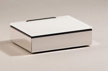 Контейнер для вологих серветок Schönbeck Design, нержавіюча сталь, біле скло