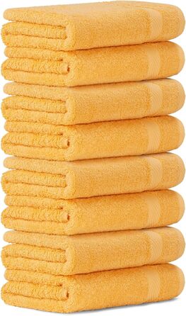 Набір рушників Luckytowel 50x100 см, 100% бавовна, 8 шт, антрацит, махрові, 600 г/м², сертифікат Oeko-Tex
