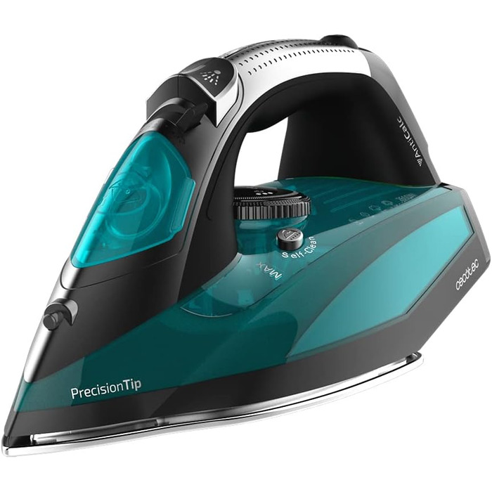 Парова праска Cecotec Fast&Furious 5020 Force, 2600 Вт, антипригарна підошва, захист від подряпин, постійна пара 60 г/хв, паровий удар 210 г/хв, система захисту від капання, точковий носик