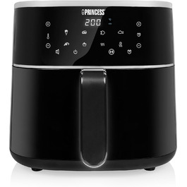 Фритюрниця Princess Digitale 6 л, 1500 Вт, 8 програм, цифровий LED-дисплей, аерофритюрниця без олії, чорна