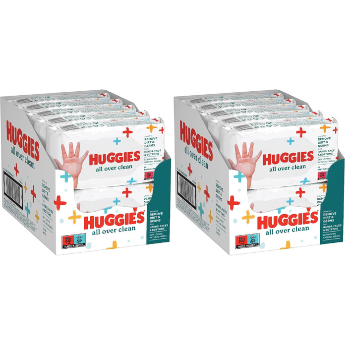 Вологі серветки для дітей Huggies All Over Clean, набір 10 пачок по 56 шт (запас на місяць)