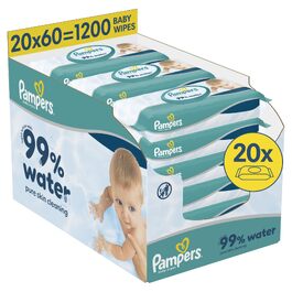 Дитячі вологі серветки Pampers Aqua Soft Touch, 15 пачок по 60 шт (загалом 900 шт)