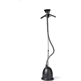 Вертикальний відпарювач Steamery Cumulus 1750W для дому, з вішалкою, захисною рукавичкою, 60 хвилин безперервного пару, видалення складок, чорний