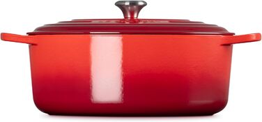 Le Creuset Signature Bräter aus Gusseisen mit Deckel, 35 см, овальний, 8,9 л, Kirschrot